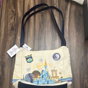 Walt Disney World Parks Discover the Magic Four Parks Canvas Tote Purse Bag NWT